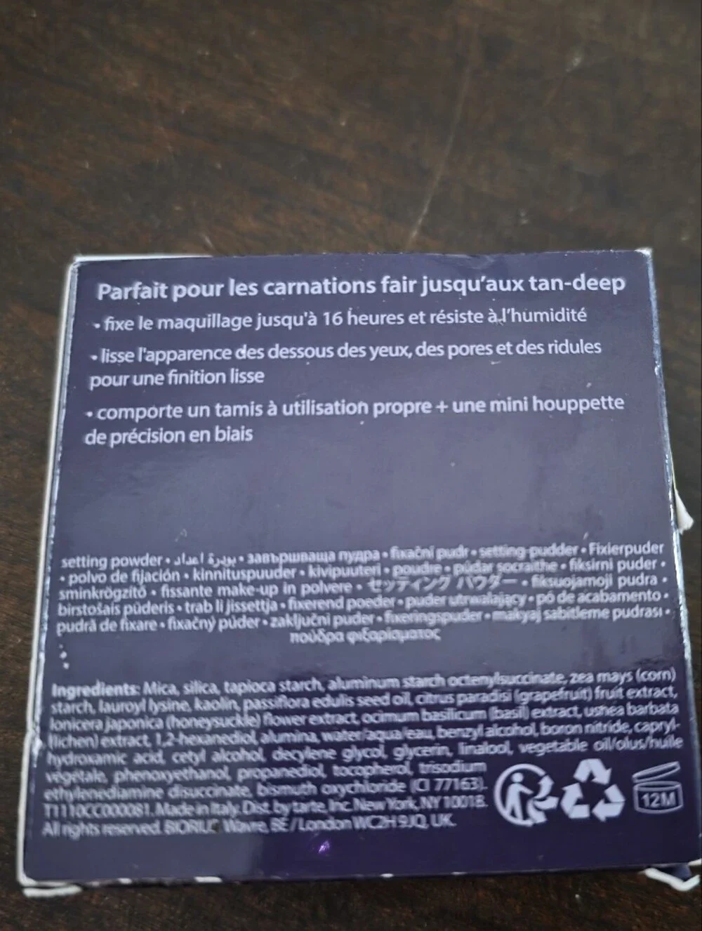 tarte image shows